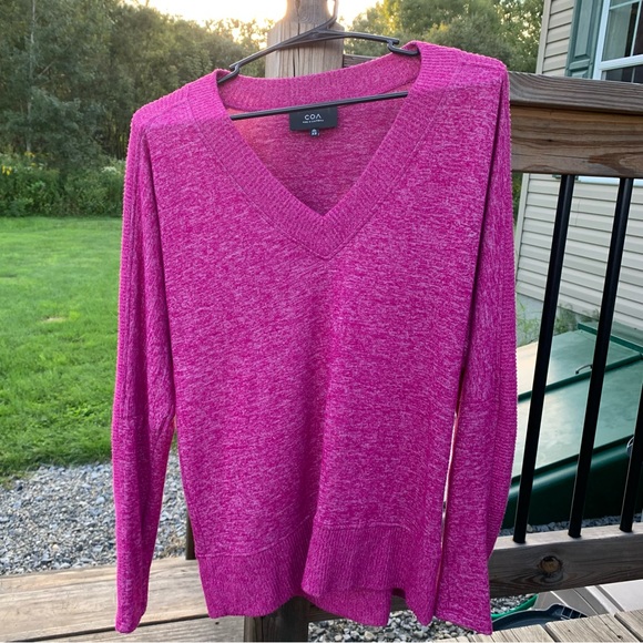 Anthro COA heather V neck sweater - Picture 1 of 6